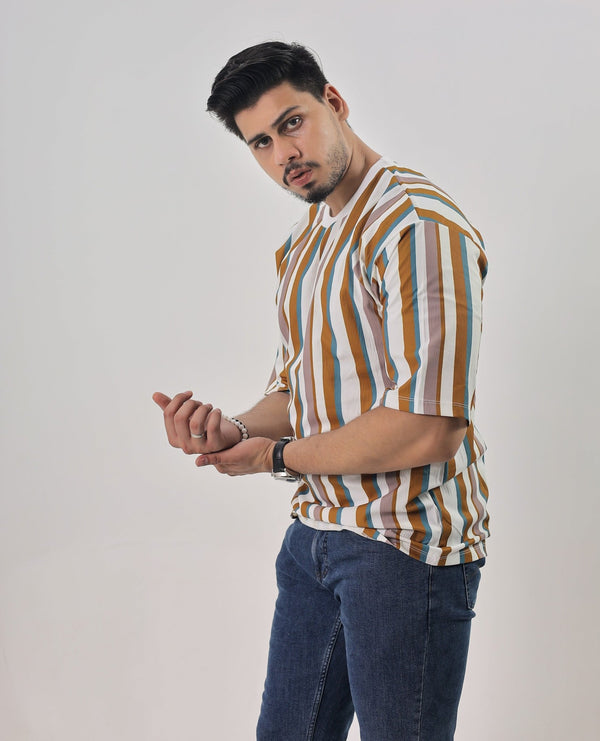 Flow Stripe Tee - Firangi Kapra